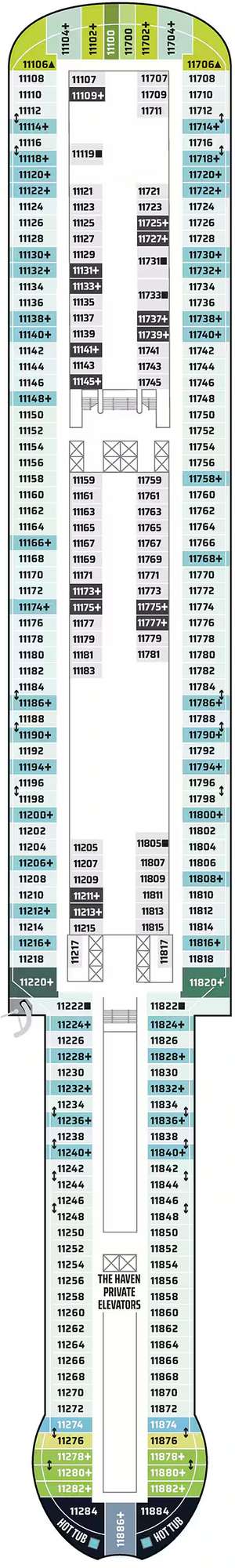 Deck plan for Norwegian Aqua