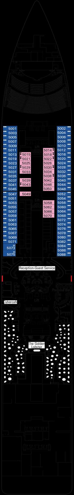 Deck plan for MSC Preziosa