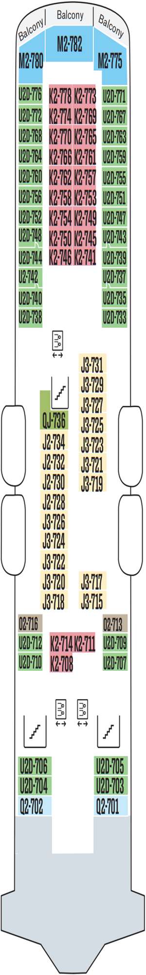 Deck plan for MS Midnatsol