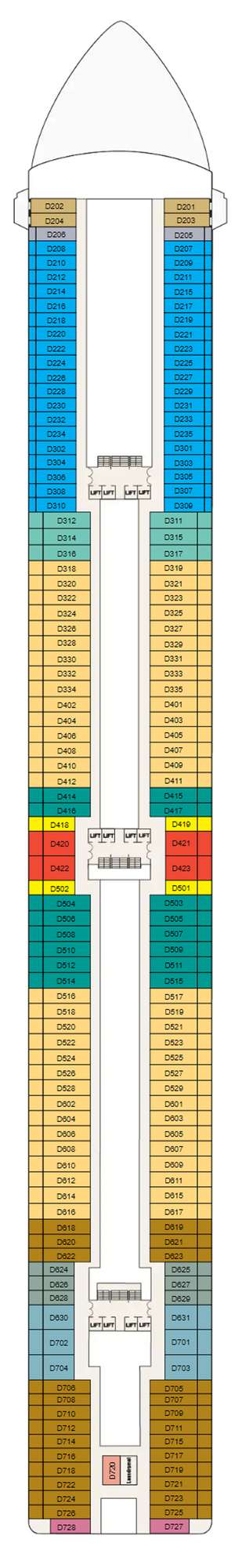 Deck plan for Island Princess