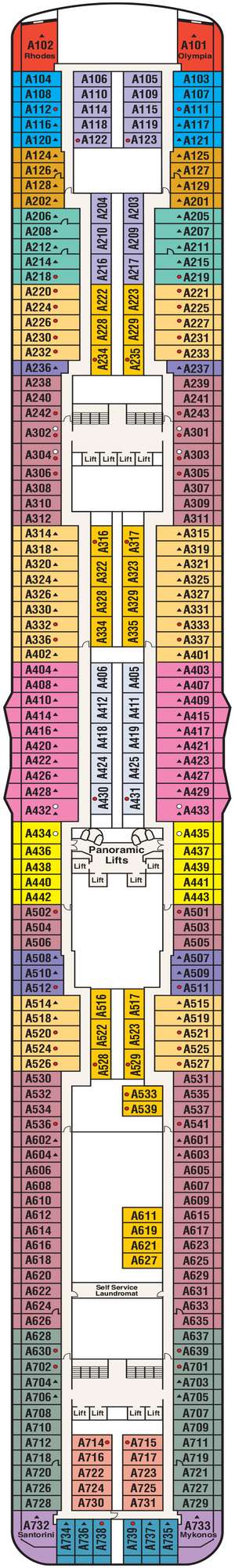 Deck plan for Royal Princess