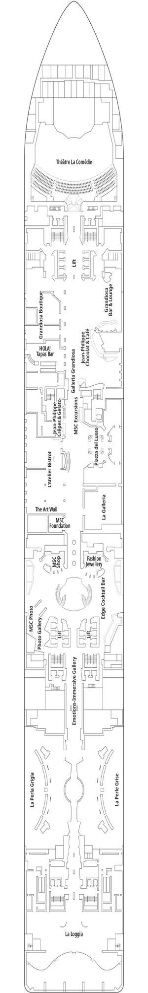 Deck plan for MSC Grandiosa