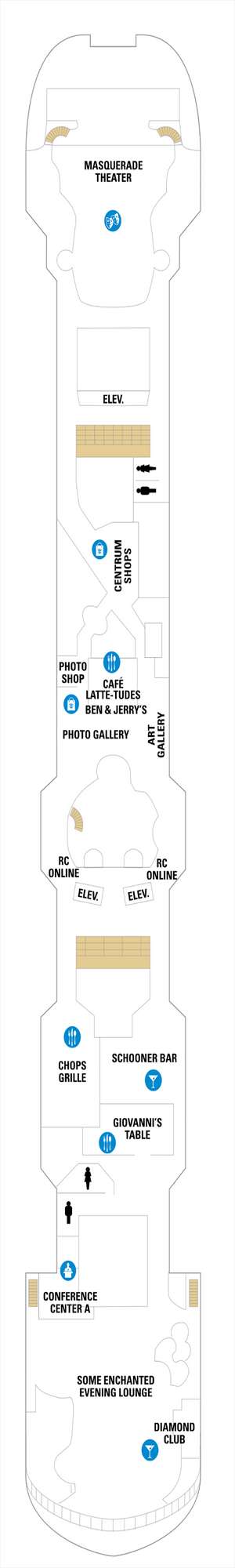 Deck plan for Vision of the Seas