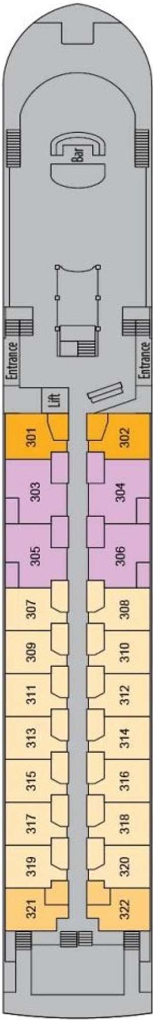 Deck plan for MS Riviera Rose