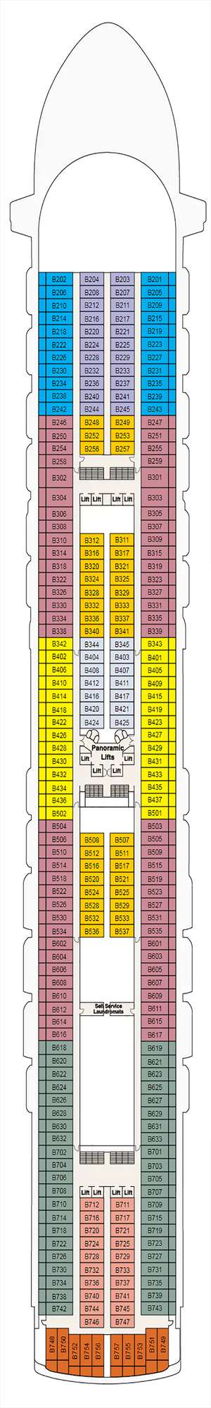 Deck plan for Crown Princess