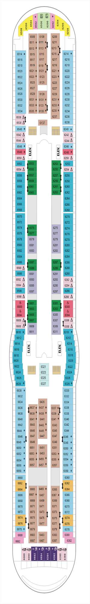 Deck plan for Mariner of the Seas