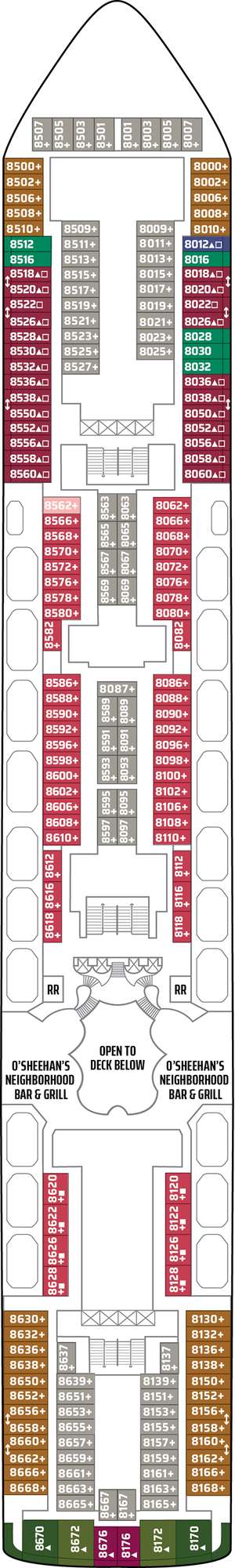 Deck plan for Norwegian Star