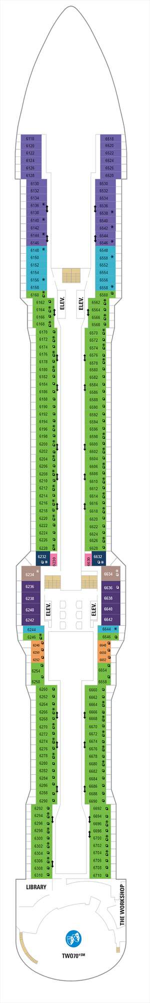 Deck plan for Ovation of the Seas