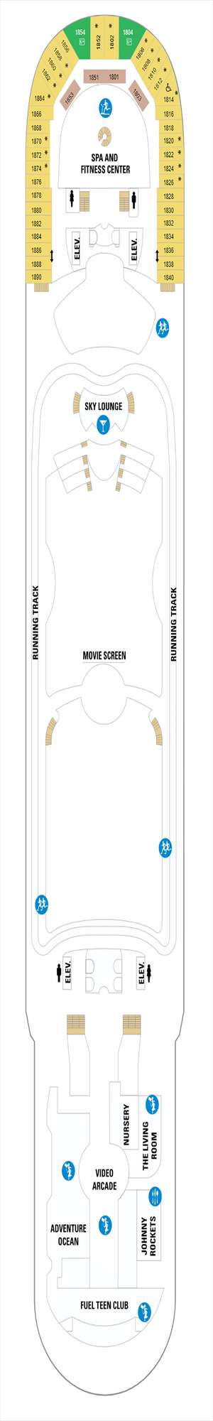 Deck plan for Independence of the Seas