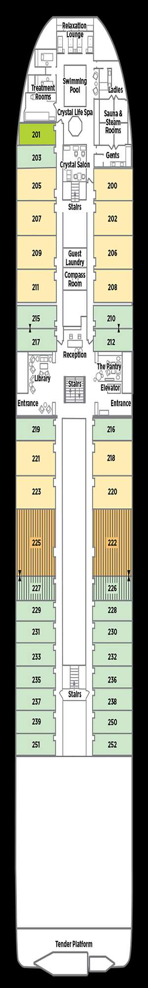 Deck plan for Crystal Mozart