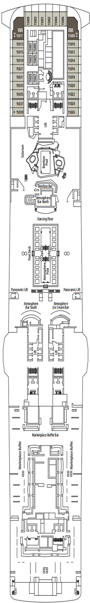 Deck plan for MSC Meraviglia