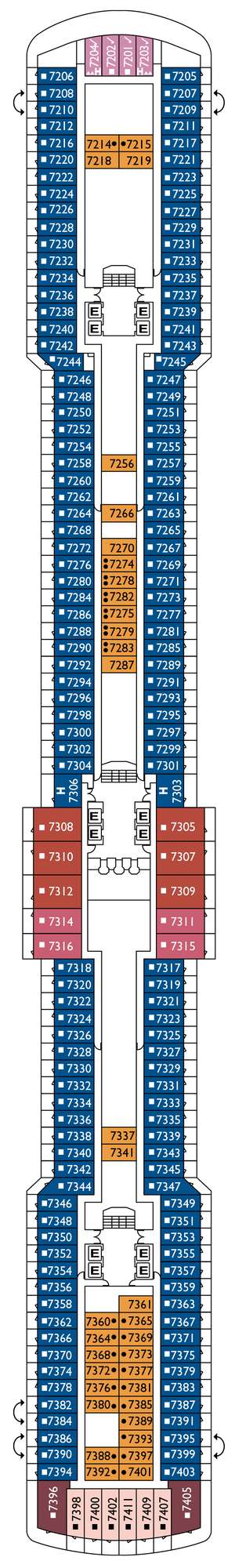 Deck plan for Costa Deliziosa