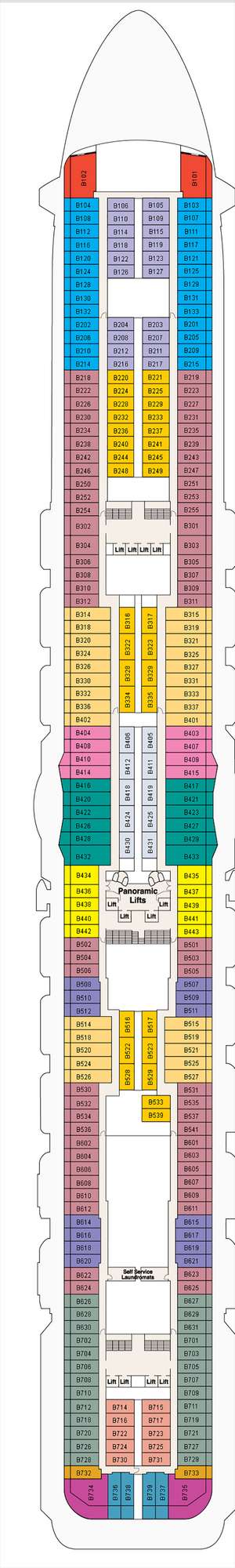 Deck plan for Sky Princess