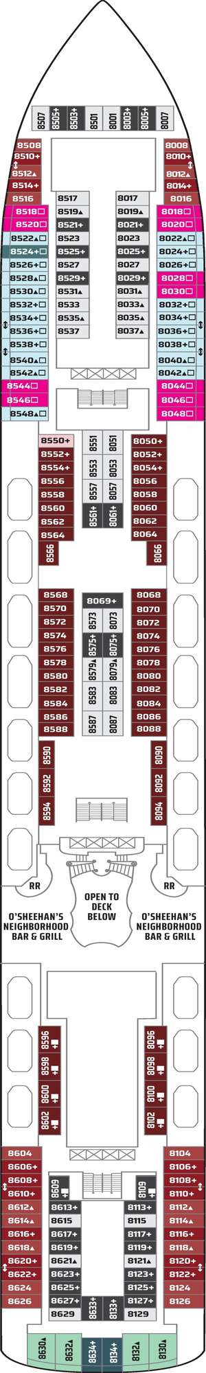 Deck plan for Norwegian Gem