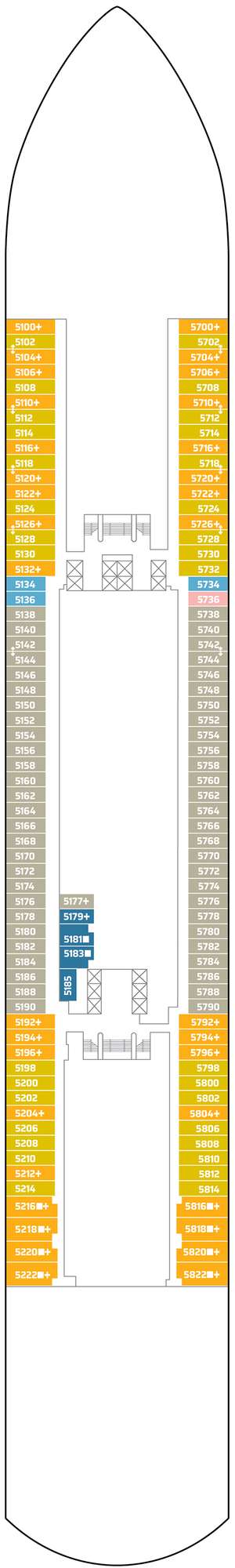 Deck plan for Norwegian Prima