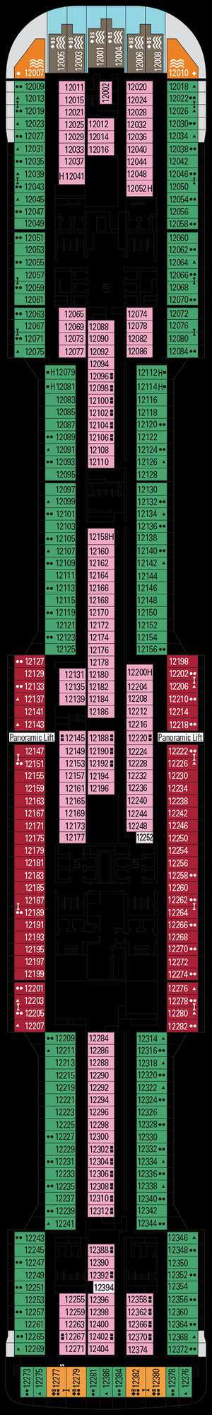 Deck plan for MSC Virtuosa