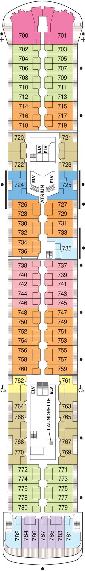 Deck plan for Regent Seven Seas Voyager