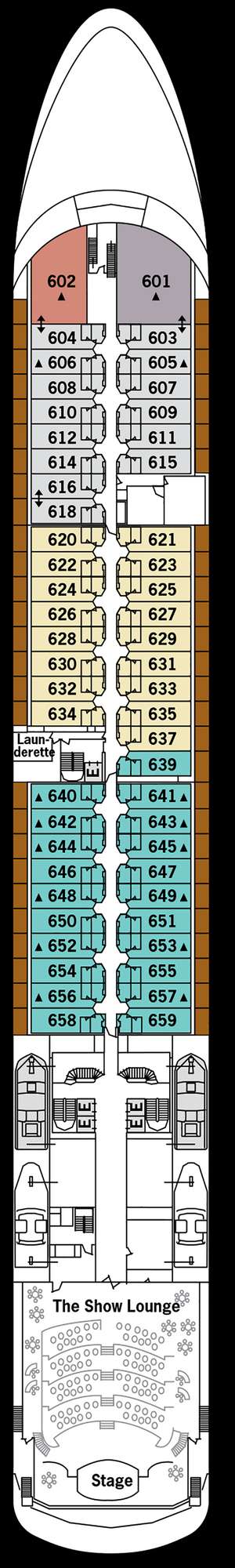 Deck plan for Silver Whisper
