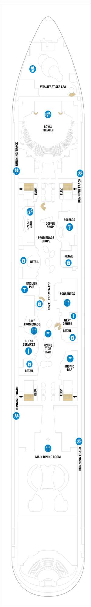 Deck plan for Symphony of the Seas