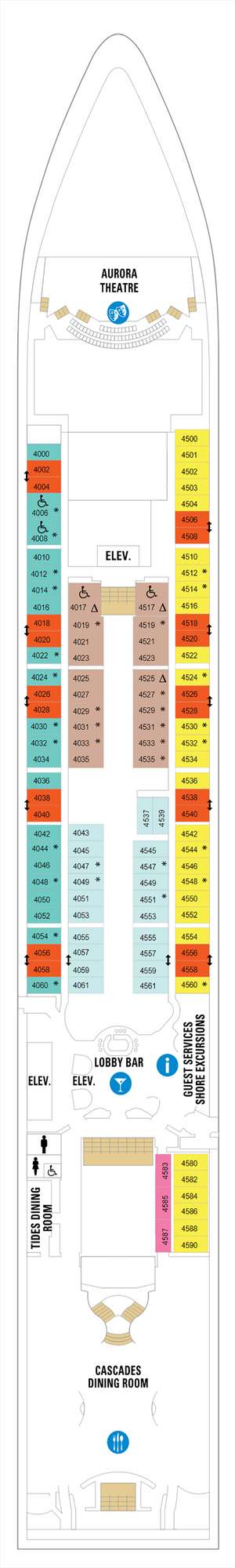 Deck plan for Radiance of the Seas