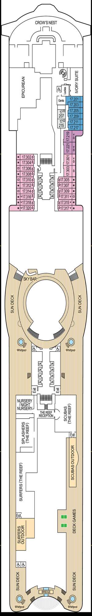 Deck plan for Iona