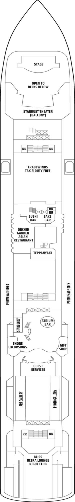 Deck plan for Norwegian Gem