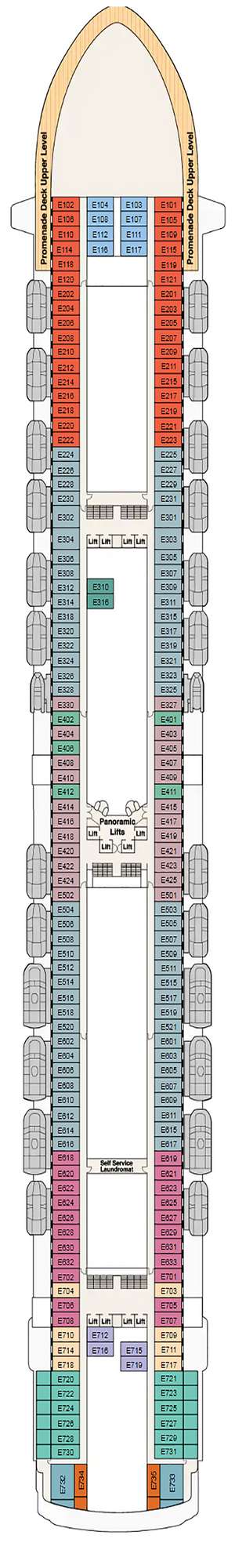 Deck plan for Ruby Princess