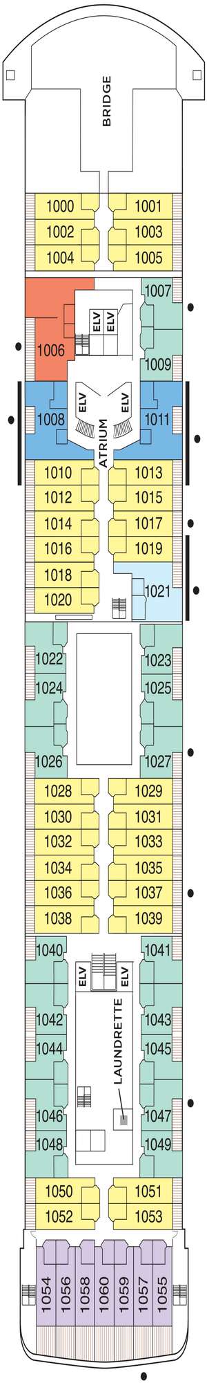 Deck plan for Regent Seven Seas Voyager