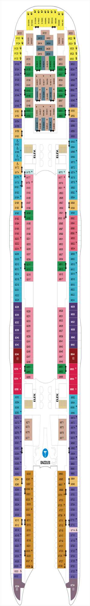 Deck plan for Symphony of the Seas