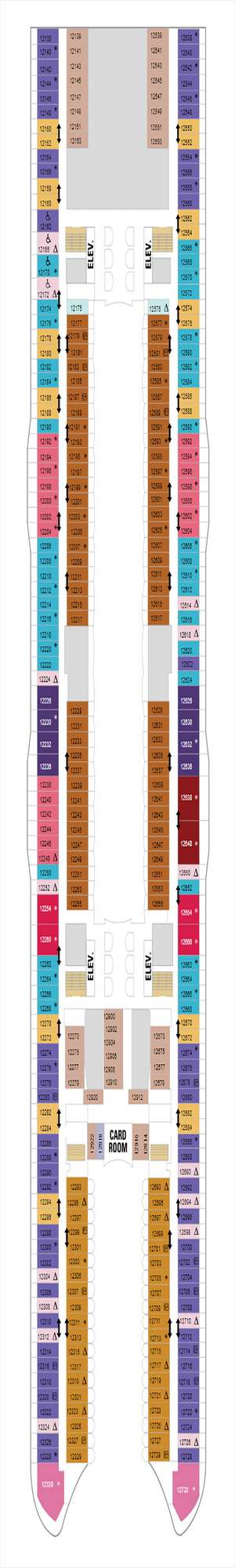 Deck plan for Oasis of the Seas