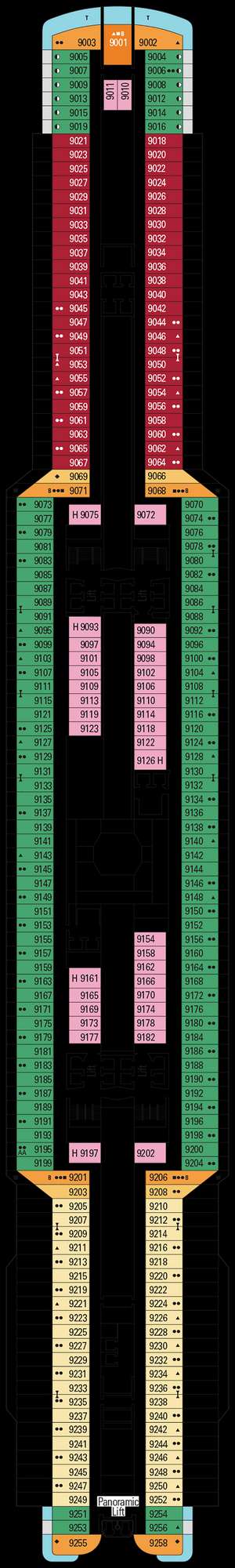 Deck plan for MSC Seaview