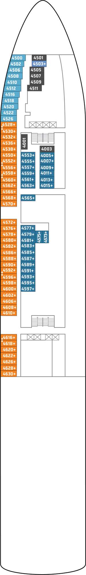 Deck plan for Norwegian Star