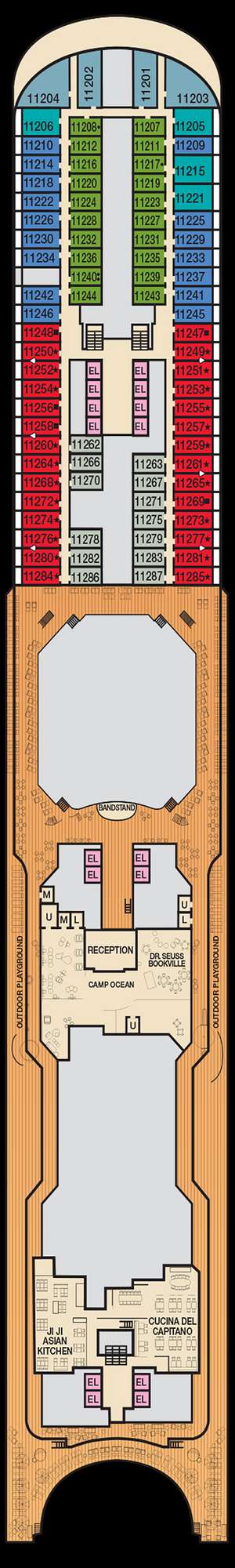 Deck plan for Carnival Panorama