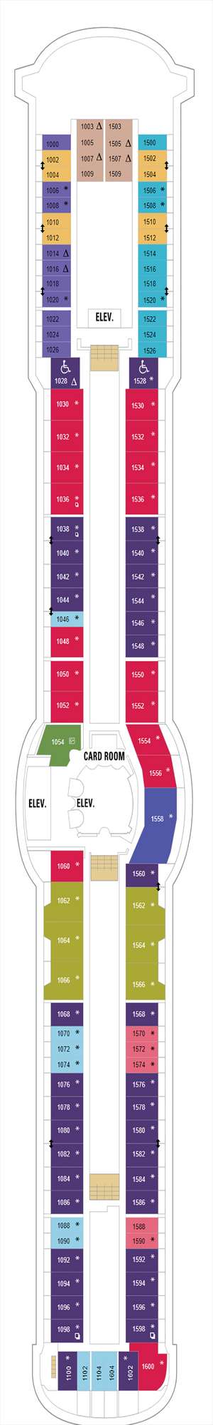 Deck plan for Radiance of the Seas