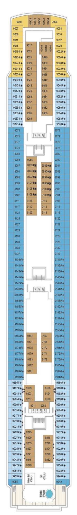 Deck plan for Marella Voyager