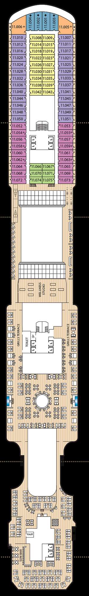 Deck plan for Queen Anne