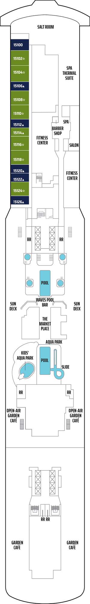 Deck plan for Norwegian Getaway