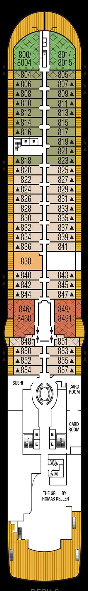 Deck plan for Seabourn Encore