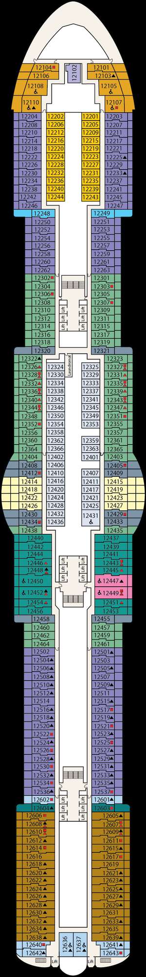 Deck plan for Sun Princess