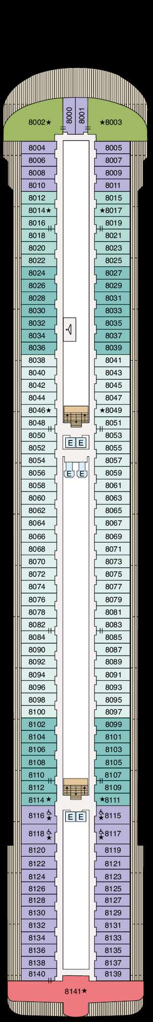 Deck plan for Vista