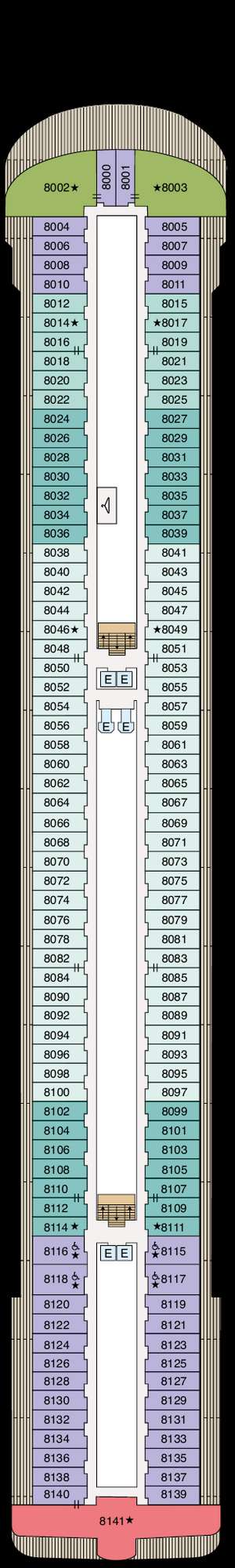 Deck plan for Oceania Vista
