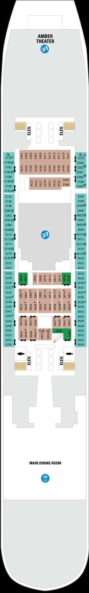 Deck plan for Allure of the Seas