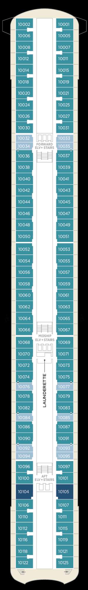 Deck plan for Crystal Serenity