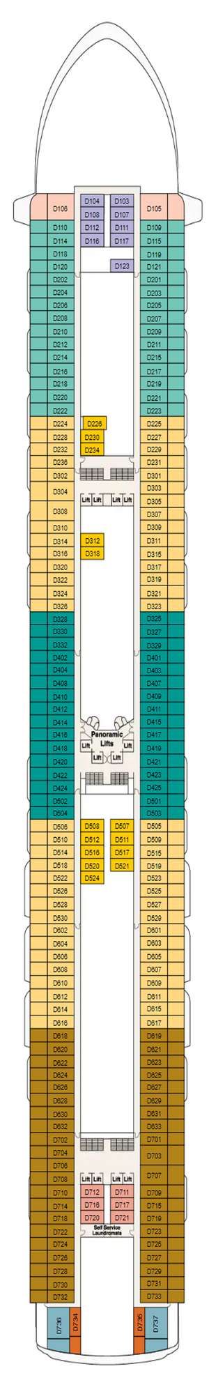 Deck plan for Emerald Princess