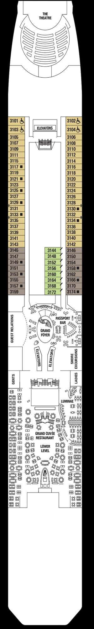 Deck plan for Celebrity Silhouette