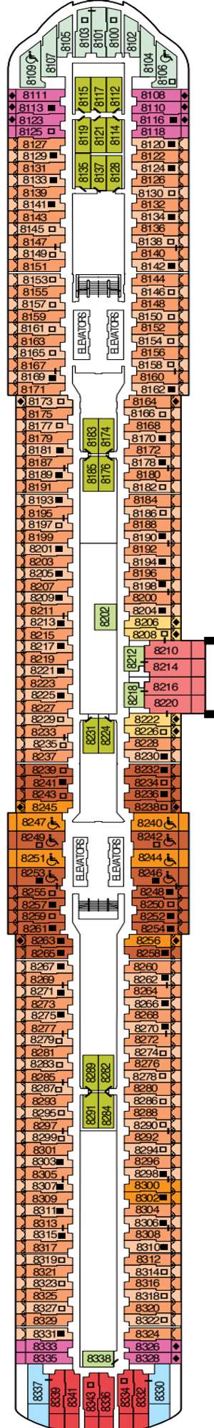 Deck plan for Celebrity Beyond
