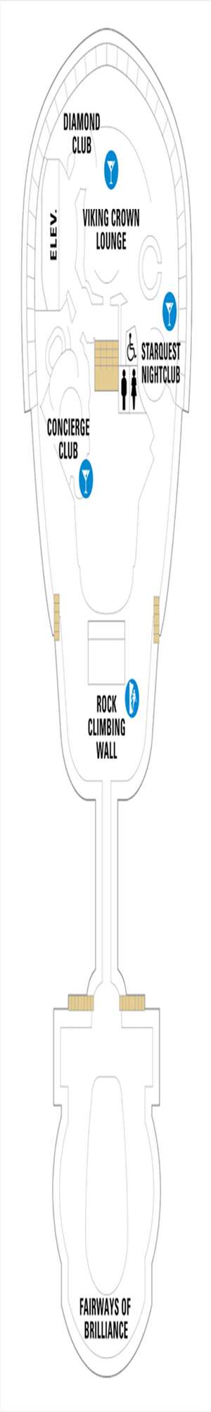 Deck plan for Brilliance of the Seas