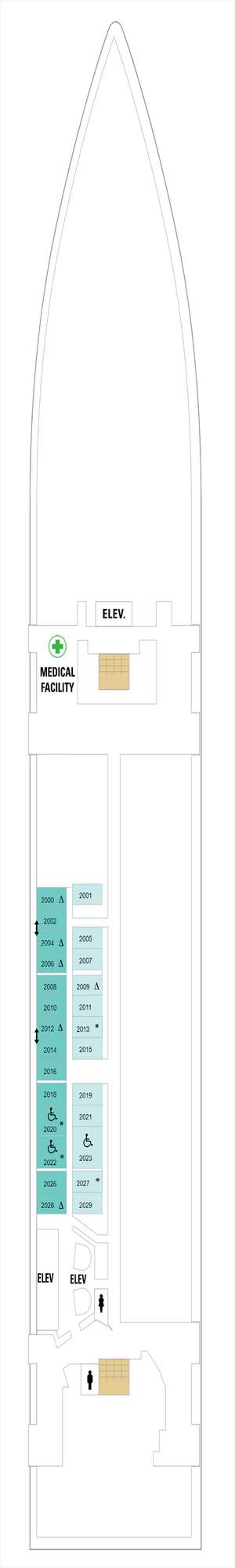 Deck plan for Serenade of the Seas