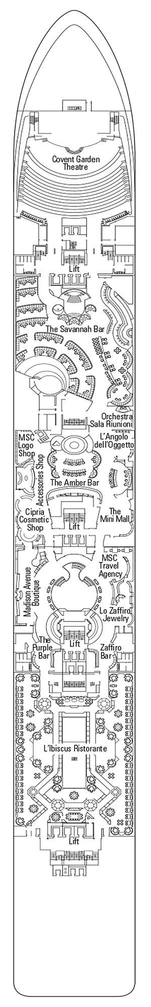 Deck plan for MSC Orchestra