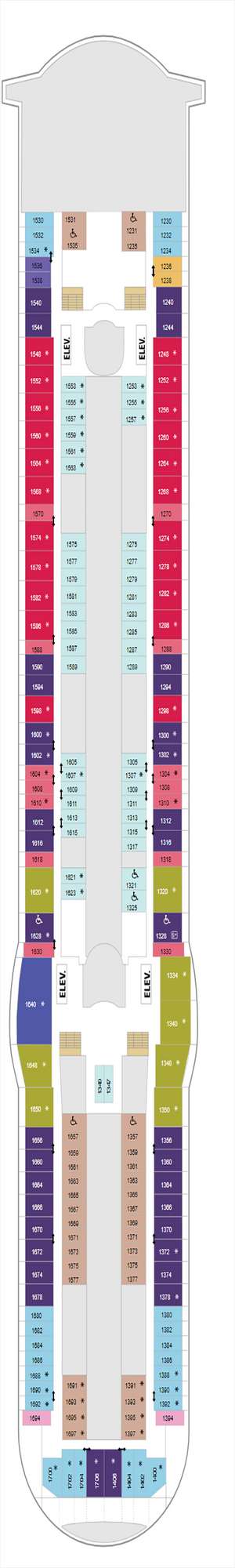 Deck plan for Freedom of the Seas